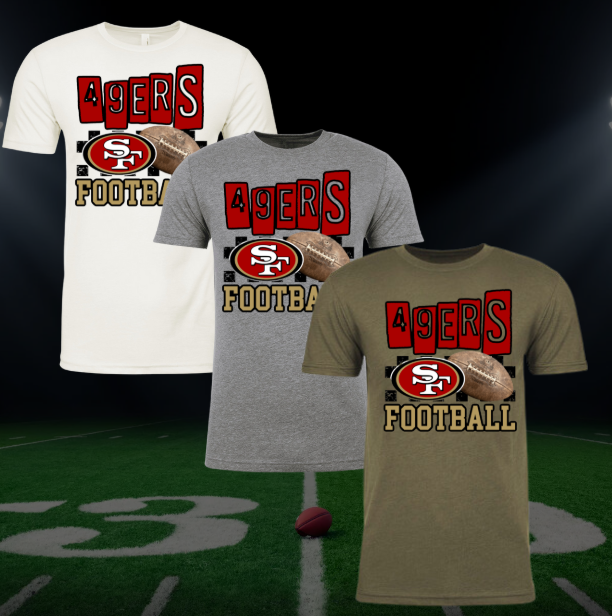 San Francisco 49ers Football Checkered