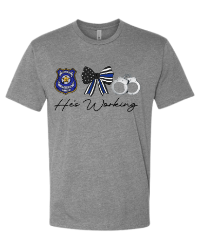 Police He's Working - Badge Version