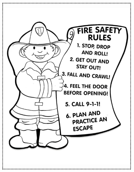 Our House and Fire Safety Coloring Book