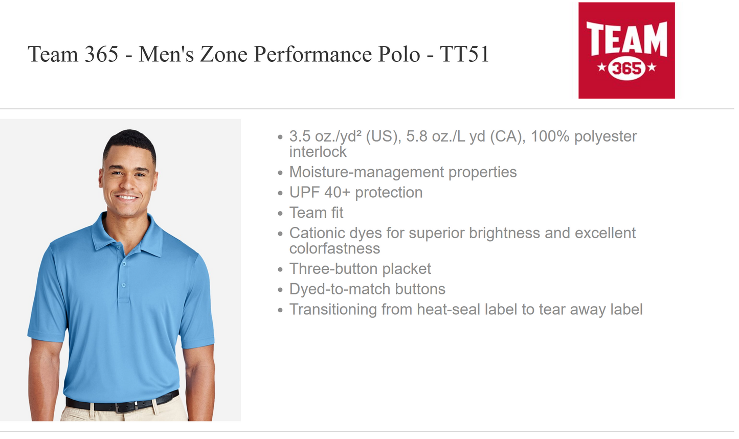 Workforce Advantage Academy Team 365 Polos
