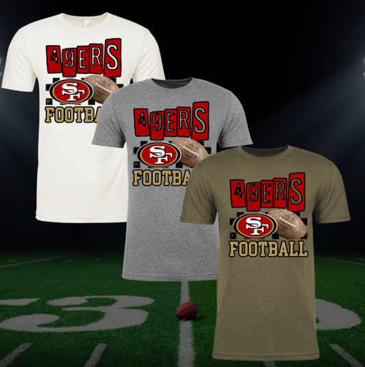 San Francisco 49ers Football Checkered