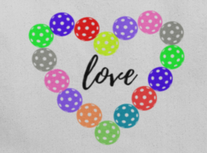 Pickleball Heart Love