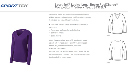 Women's LONG Sleeve V-Neck - Arizona Pickleball Players League