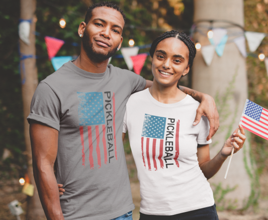 Pickleball American Flag