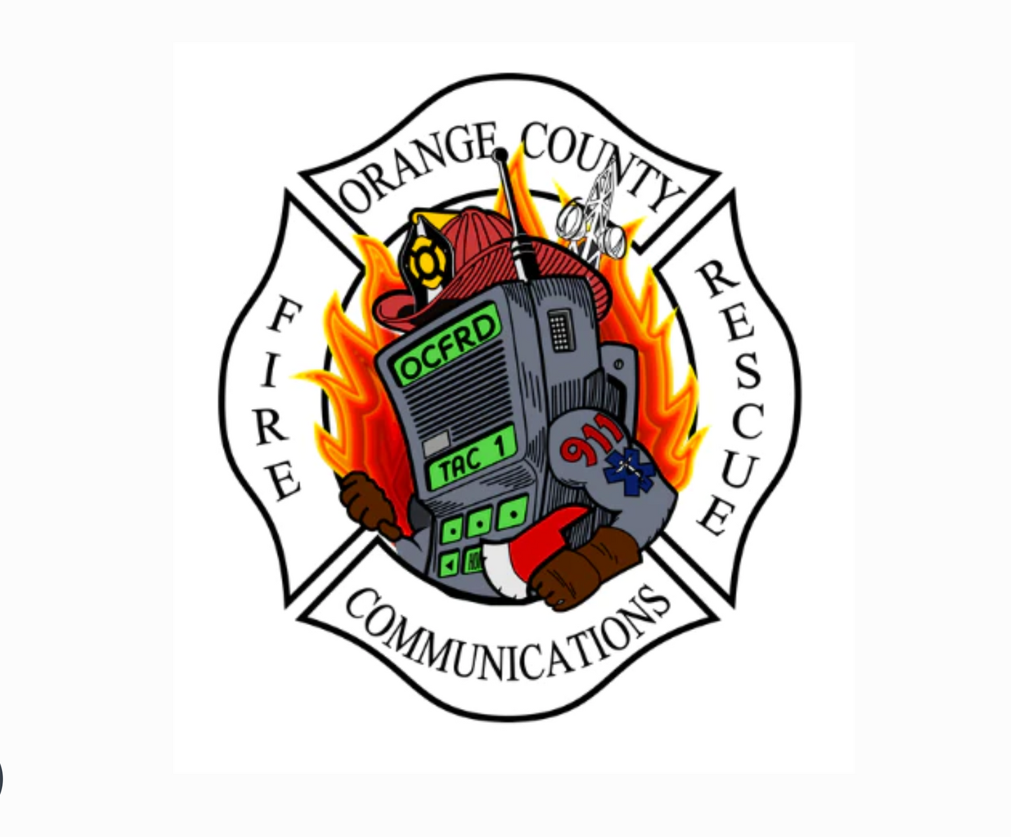 Dispatcher - OCFRD Comm Center Sticker Decal 5 count