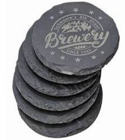 Custom Coaster - Slate Laser Design