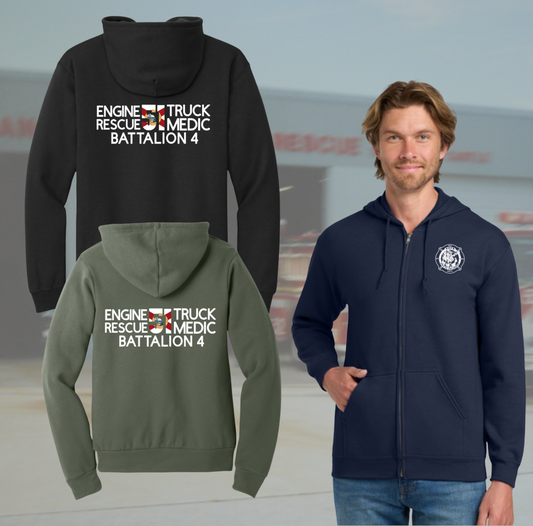 Station 51 - Engine Truck Rescue Medic Battalion 4 Hoodies