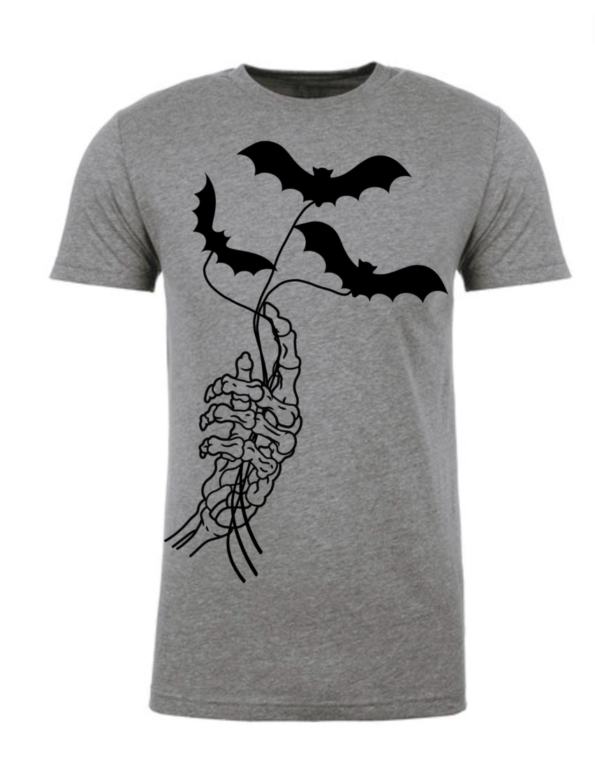 Skull Hand and Bats- Halloween Shirt