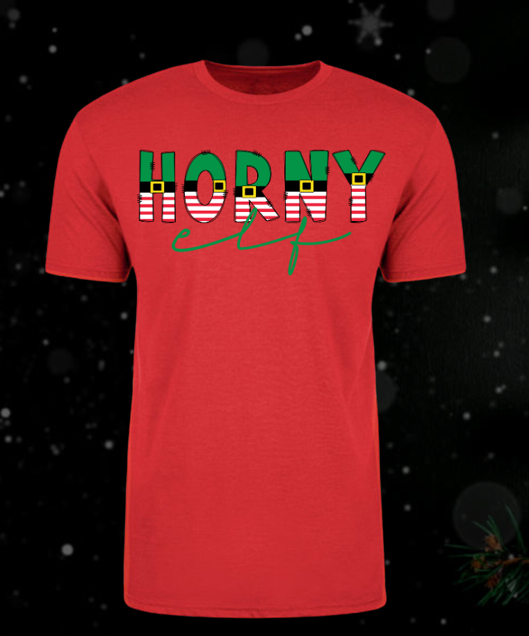 Horny Elf - Christmas Holiday Shirt