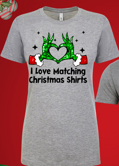 Couples Grinch I love Matching Christmas Shirts - Christmas Holiday Shirt