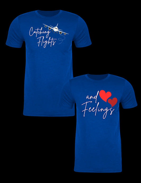 Catching Flights & Feelings Couples Travel Shirts