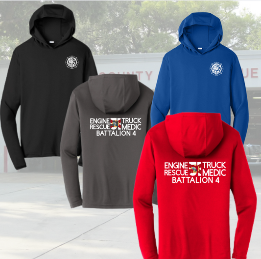 Station 51 - Engine Truck Rescue Medic Battalion 4 Adult Fishing Hoodies