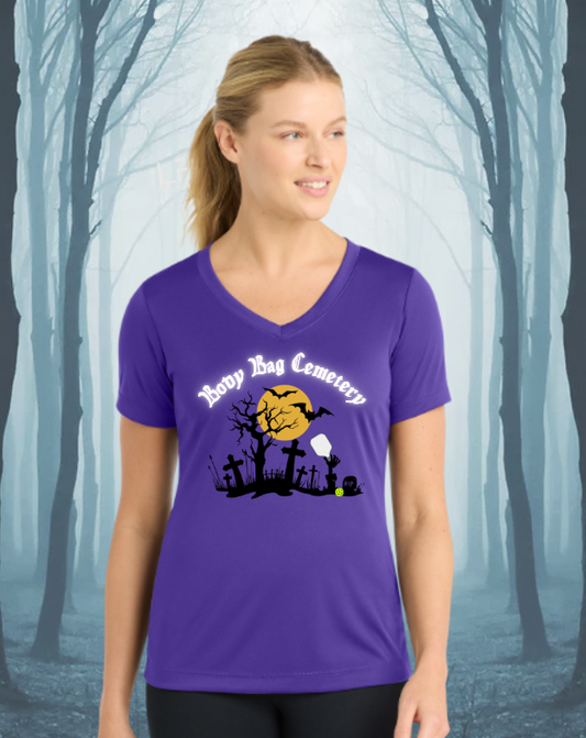 Body Bag Cemetery Pickleball Halloween Shirt