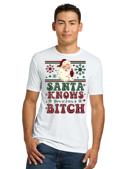 Santa Knows You've Been a Bitch - Christmas Holiday Shirt