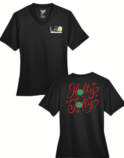 Holly Jolly Christmas Pickleball - Holiday Pickleball Shirt