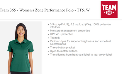 Workforce Advantage Academy Team 365 Polos