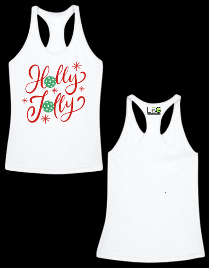 Holly Jolly Christmas Pickleball - Holiday Pickleball Shirt