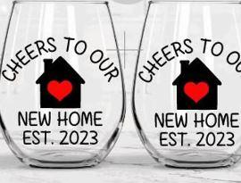 Wine Glasses Customized, Realtor Bundle